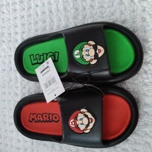 Nintendo Kids Slippers - Black, Red, Green